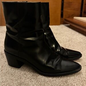 Madewell Black Leather Ankle Boots